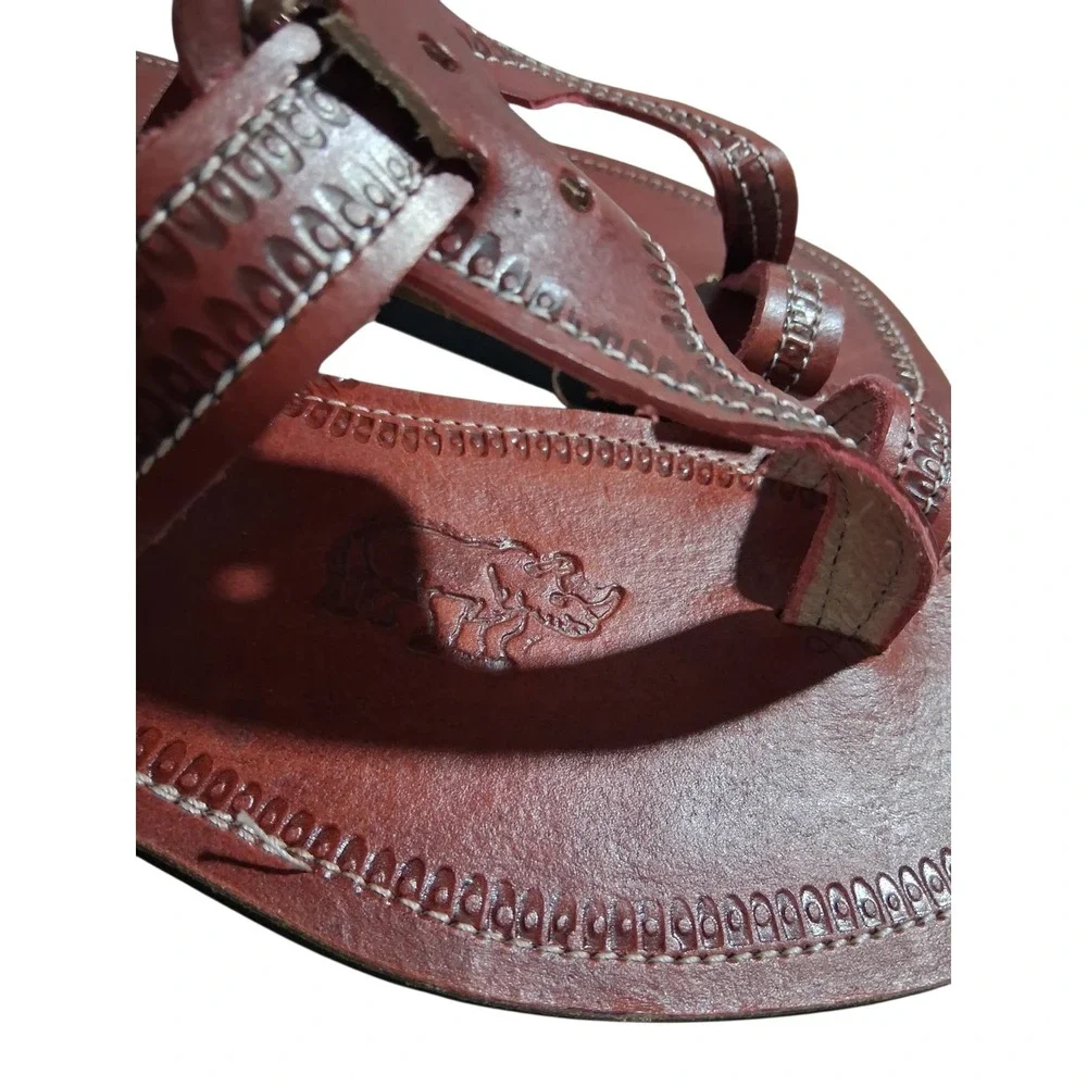 Maasai Hand Crafted Leather Men's size 12 (46) African Summer Heat Beach Sandals